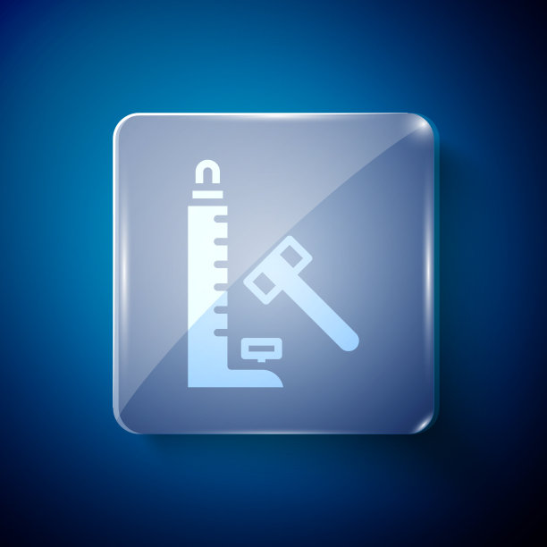 白色高前锋吸引力与大锤子图标图片下载