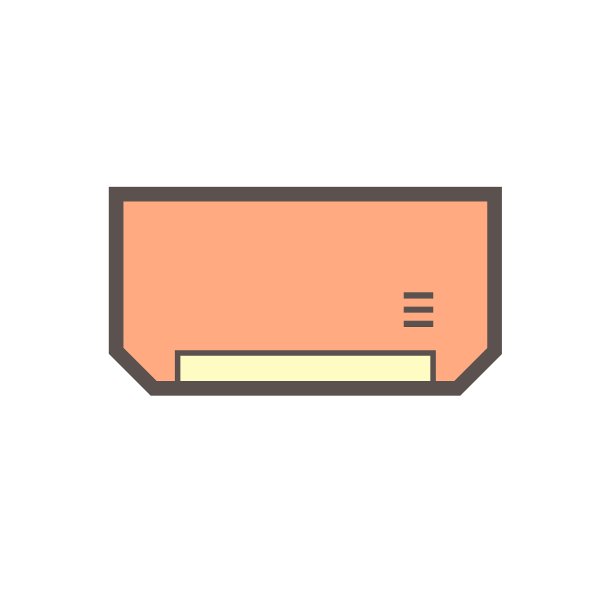 白色背景上的空调矢量图标设计图片下载