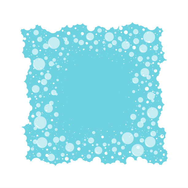 肥皂泡框和泡沫向量背景，透明泡沫边框。图片下载