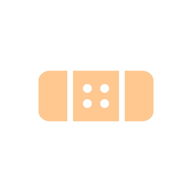 医疗贴片矢量图标。医用贴片符号风格简约孤立。矢量插图EPS 10图片下载