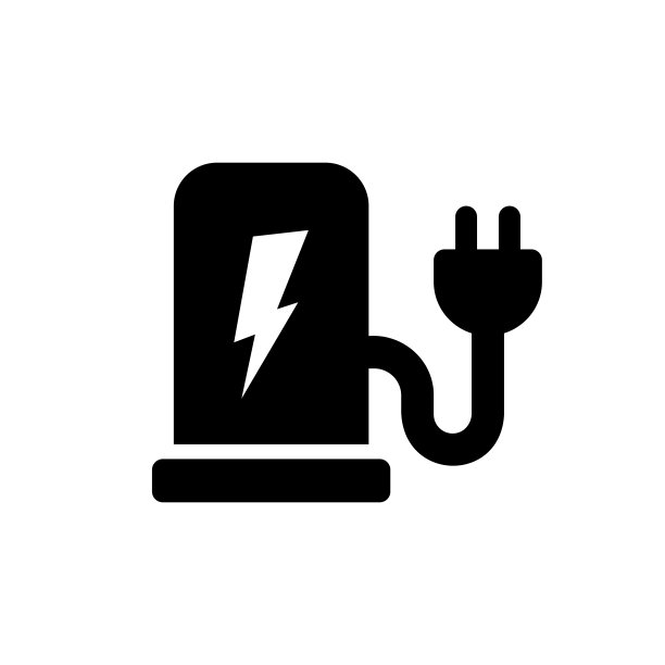 电动汽车充电站矢量图标。汽车标志隔离收费。矢量插图EPS 10图片下载