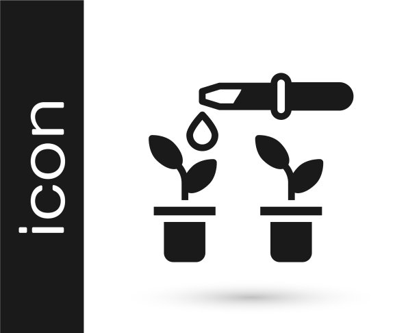 黑色水滴从移液管滴在植物上图片下载