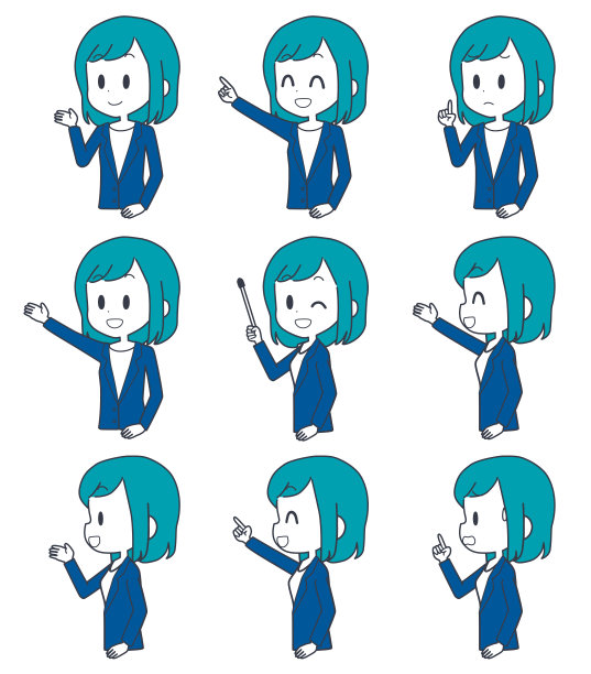 商业女人的表情定格图片下载