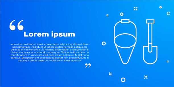 白线火铲和锥桶图标图片下载