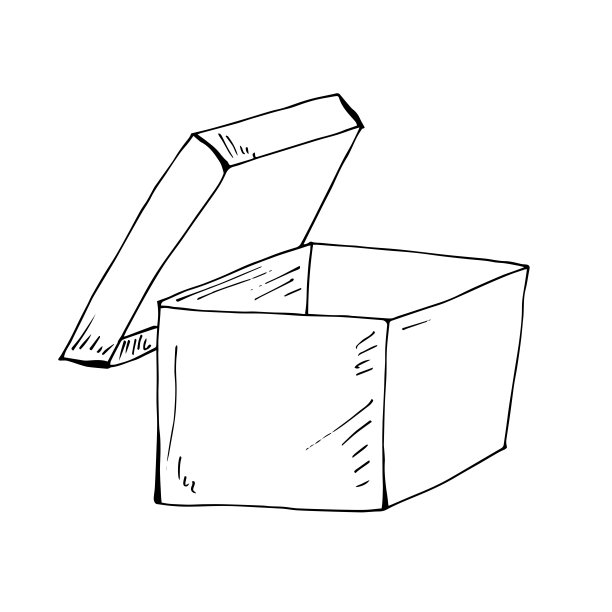 盒子。矢量图，线性涂鸦。图片下载