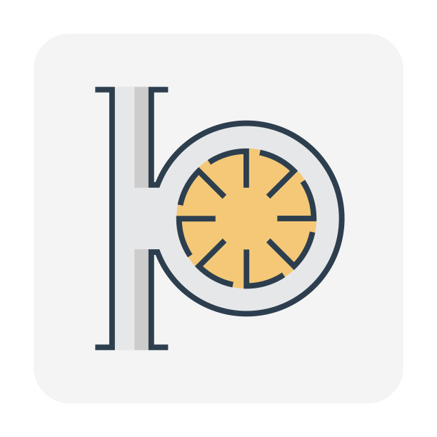 离心泵矢量图标设计用于管道，处理和农业。图片下载