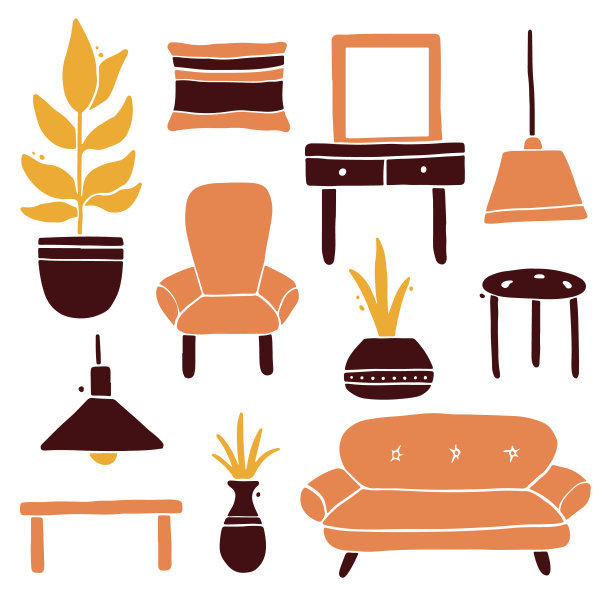 一套客厅家具集合图片下载