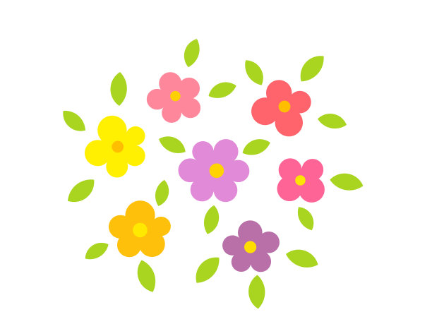 可爱的夏季花孤立在白色。五颜六色的鲜花草甸。图片下载