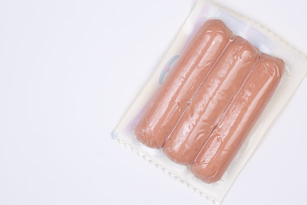 塑料袋包装的香肠图片下载