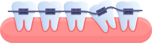 牙套美容图标卡通风格图片下载