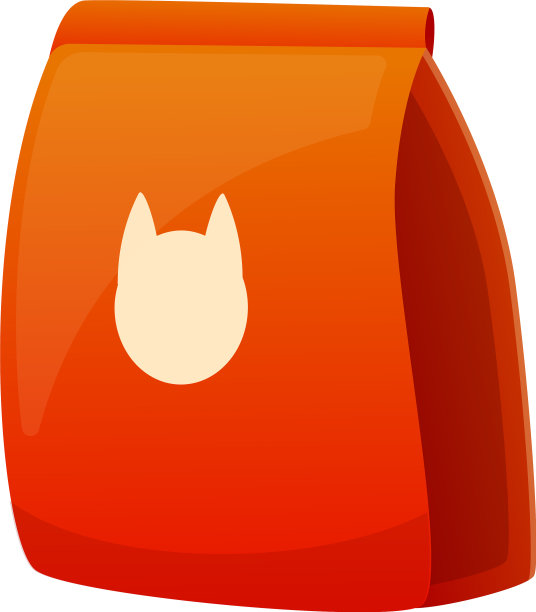 猫粮塑料包装图标卡通风格图片下载