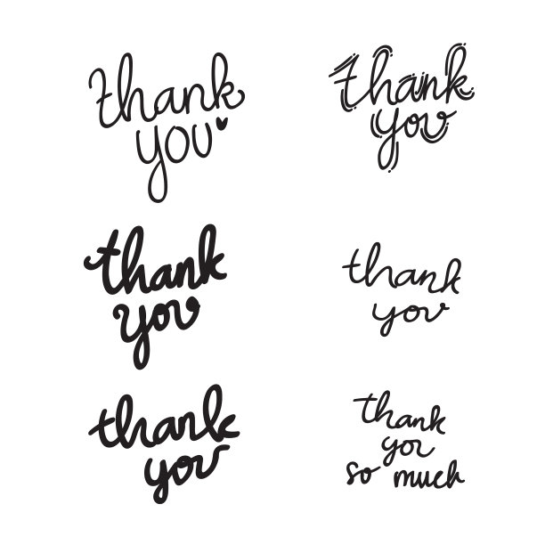 谢谢你手写的字母书法图片下载