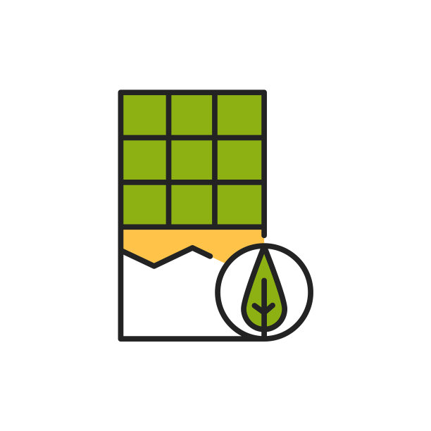 抹茶巧克力棒颜色线图标象形图图片下载