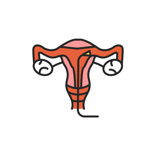 激光治疗宫颈病理彩色线图标图片下载