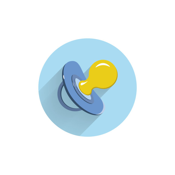 Badummy彩色扁平图标与长影子图片下载