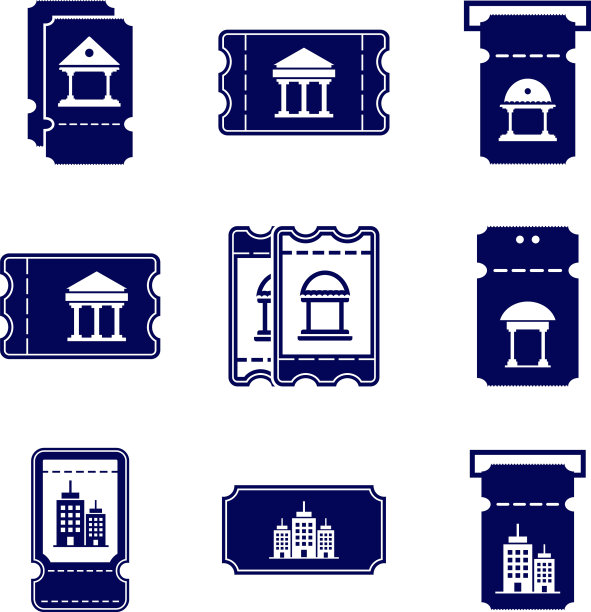 设置票务图标设计标志模板图片下载