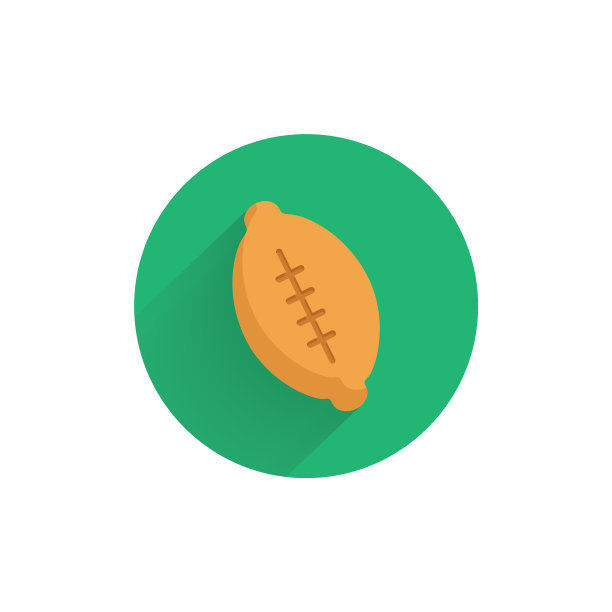 美式足球的彩色平面图标图片下载