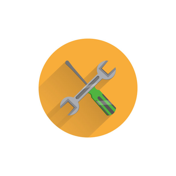 维修服务图标彩色平长图标图片下载