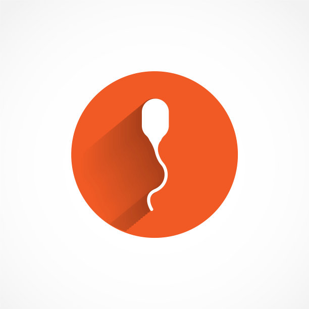 精子彩色扁平精子图标带阴影图片下载