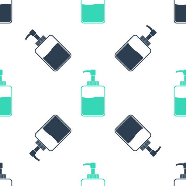 绿色手部消毒剂瓶图标隔离无缝图片下载