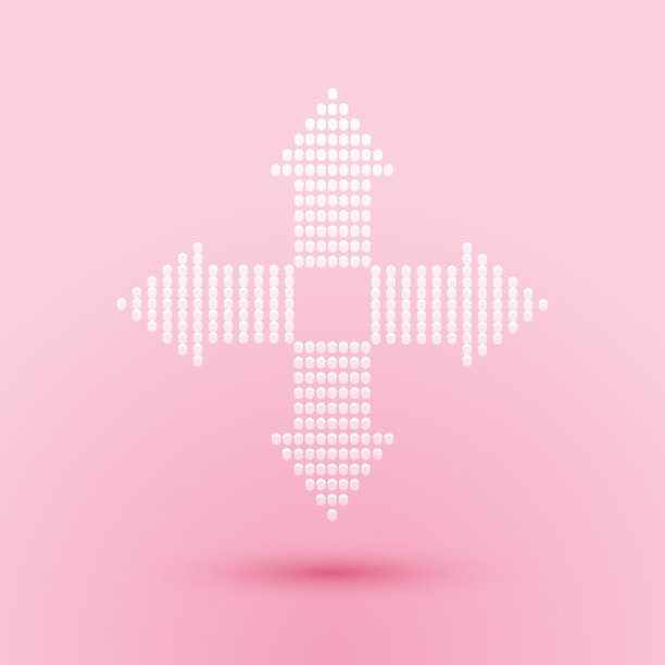 剪纸箭头点在四个方向的图标图片下载