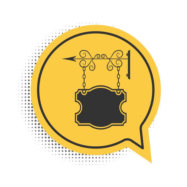 黑色复古街头招牌上挂着锻造图片下载