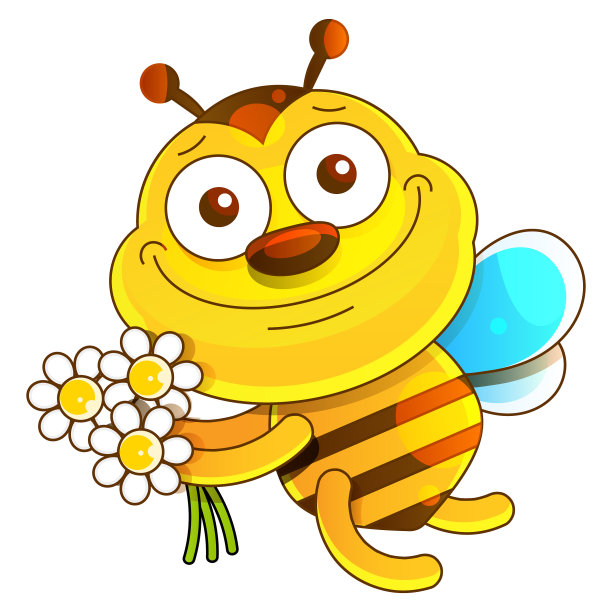 一只友好可爱的蜜蜂在飞翔图片下载