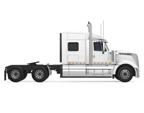 半挂车卡车孤立图片下载