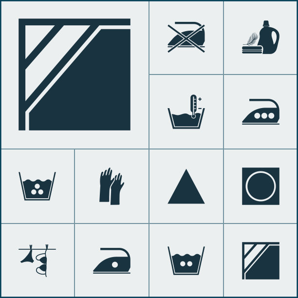 衣服的图标设置为在阴凉处干燥不需要图片下载