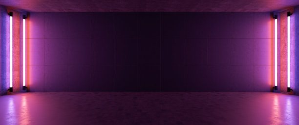 抽象的霓虹灯墙图片下载