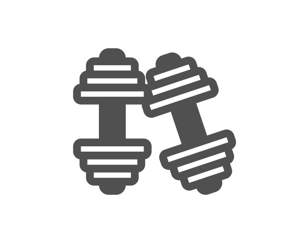 哑铃是健身器材的标志图片下载