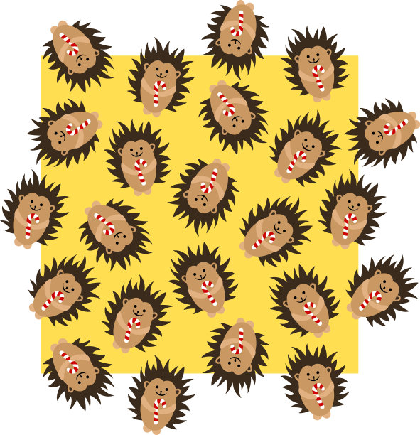 圣诞无缝图案的刺猬抱一个图片下载