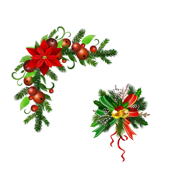 圣诞冬青早午餐装饰图片下载