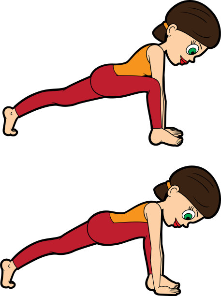 瑜伽体式设置冲刺姿势的变化图片下载