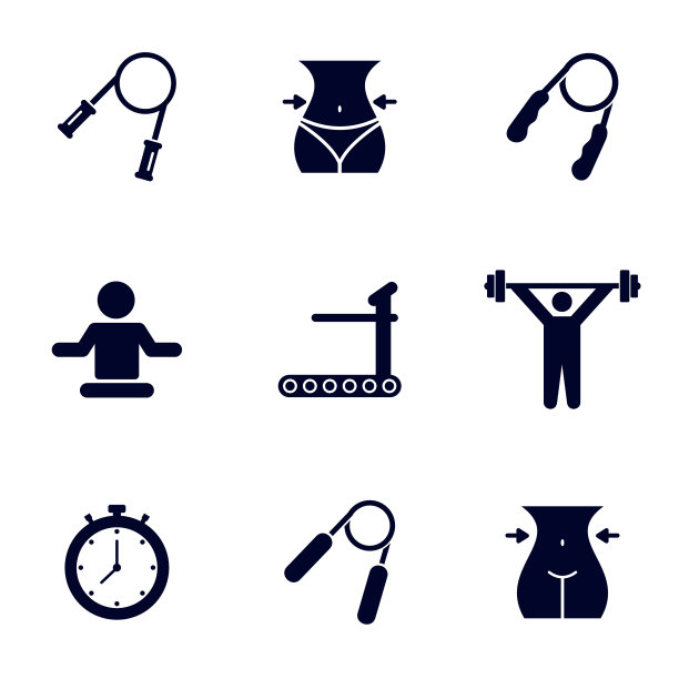 设定健身器材图标概念创意图片下载