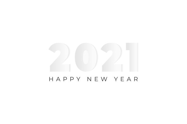 2021年新年快乐背景剪纸艺术图片下载