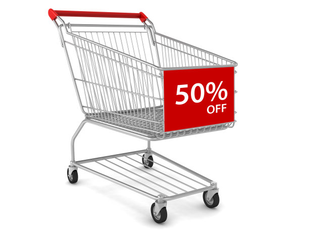 购物车促销，五折优惠图片下载