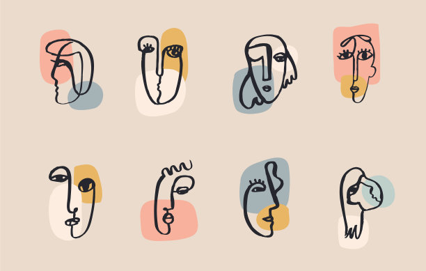 设置手绘涂鸦墨水脸图片下载