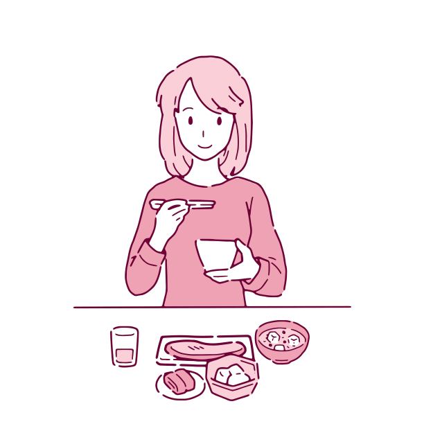 一个妇女吃营养均衡的饮食的例子图片下载