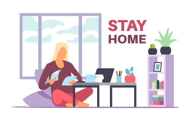 居家观念女性在家工作图片下载