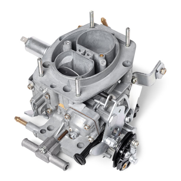 汽车化油器的内燃机隔离在白色背景。图片下载