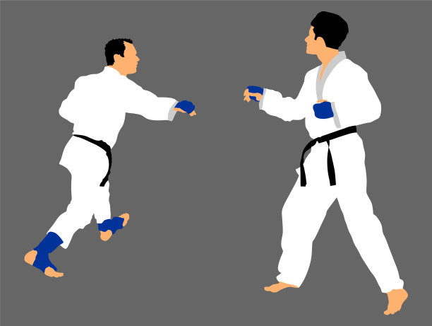 穿着和服的空手道战士图片下载