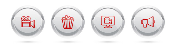 设置线电影摄像机爆米花盒摄像机和图片下载