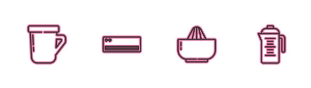设咖啡杯、柑桔汁空气机图片下载