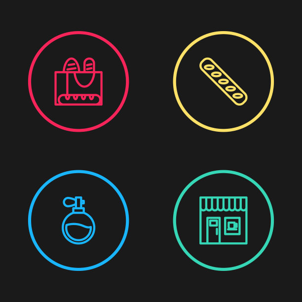 集线香水咖啡厅法式法棍面包图片下载