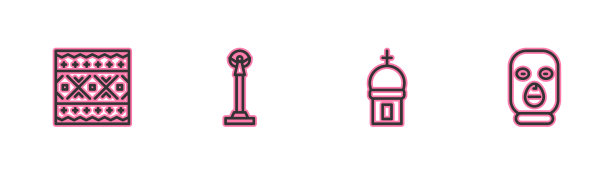 设线乌克兰民族图案教堂塔图片下载