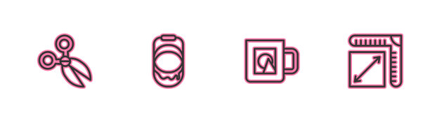 摆线剪刀、咖啡杯、油漆桶和图片下载