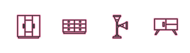 设行衣柜、落地灯、衣柜、抽屉图片下载