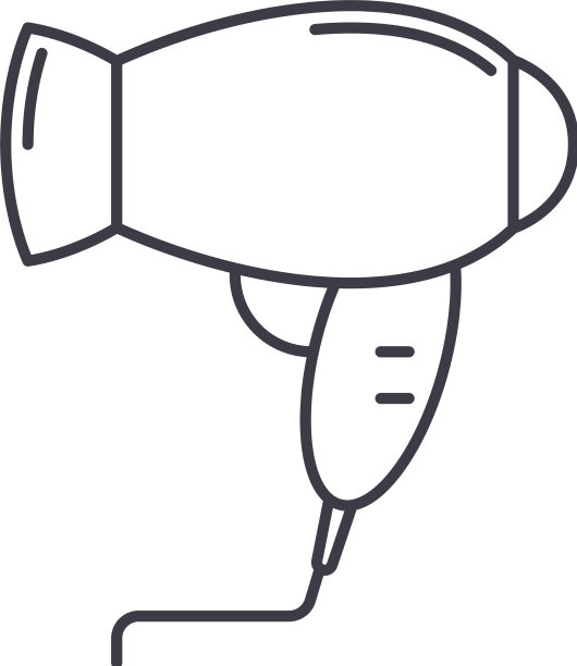 电吹风概念图标线性孤立图片下载