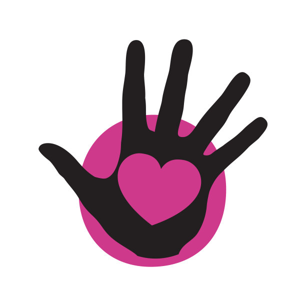 手爱心标志设计图片下载